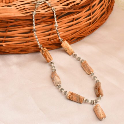GGL Gorgeous Picture Jasper Beads Necklace
