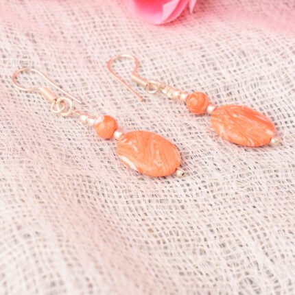 GGL Dyed Howlite Gemstone Dangle Beads Earrings For Women & Girls