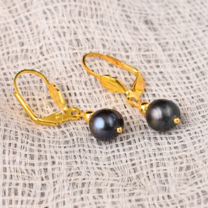 GGL Gleamer Blue Freshwater Pearl Earrings