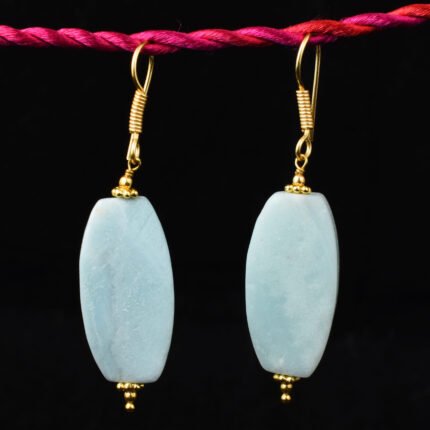 beads earrings, earrings, amazonite beads earrings