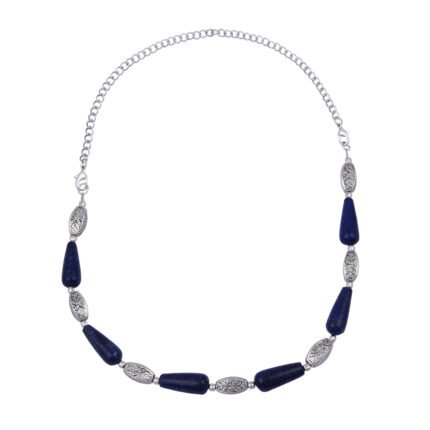 GGL Whiff 18 Inches Lapis Lazuli Beads Necklace