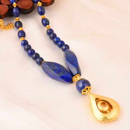 lapis necklace, beads necklace, beads necklace for women