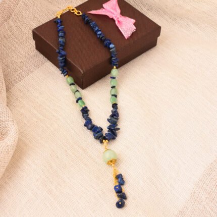 GGL Passionate Lapis Lazuli Gemstone Beads Necklace For Women