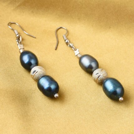 GGL Blue Freshwater Pearl Earrings for Women