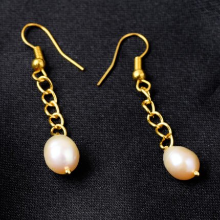 GGL Orange Freshwater Pearl Earrings For Women