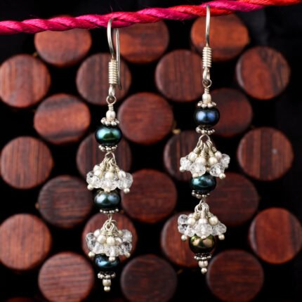 GGL Blue Freshwater Pearl Earrings For Women