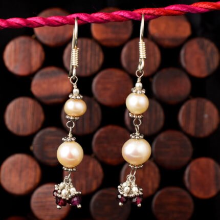 GGL Orange Freshwater Pearl Earrings For Women