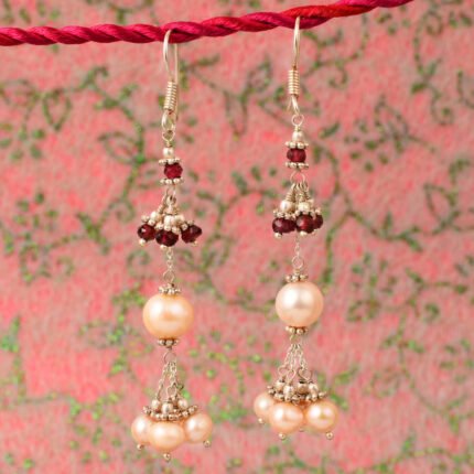 GGL Orange Freshwater Pearl Earrings For Women