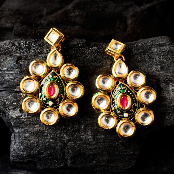 earrings, kunan earring, kundan jewellery, bridal earrings