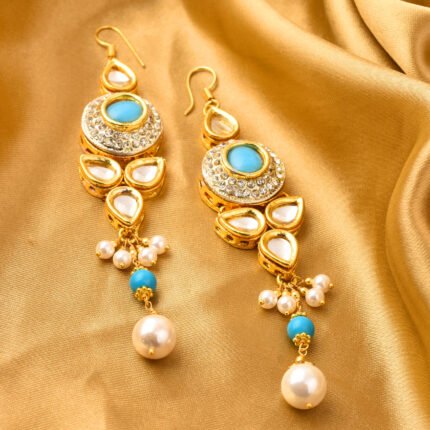 GGL Kundan And Pearl Earrings For Women