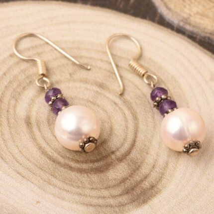 GGL Pretty White Freshwater Pearl Earrings For Women