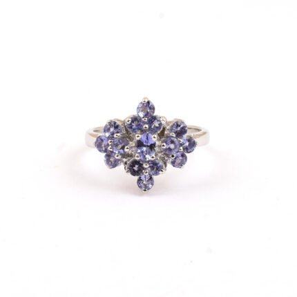 GGL Silver Tanzanite Stone Ring's