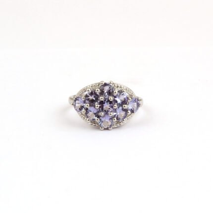 GGL Silver Tanzanite Stone Ring's