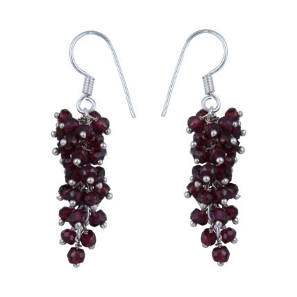 GGL Seduce Rhodolite Garnet Beads Earrings for Women