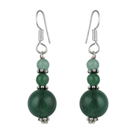 GGL Pleasing Aventurine Green Beads Earrings for Women