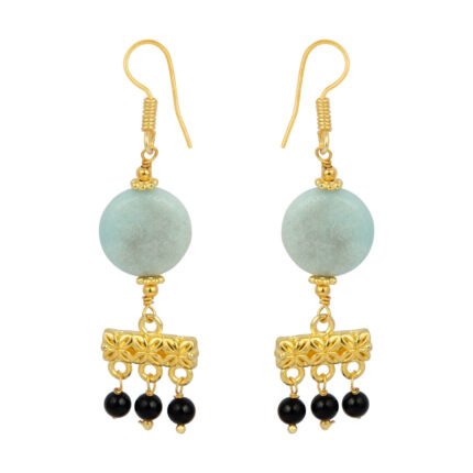 Traditional Mughal Style Black Earrings for Women