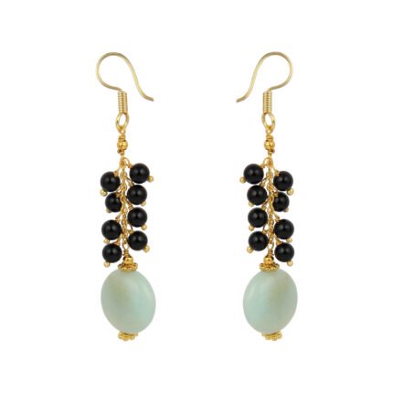 Traditional Mughal Style Black Earrings for Women