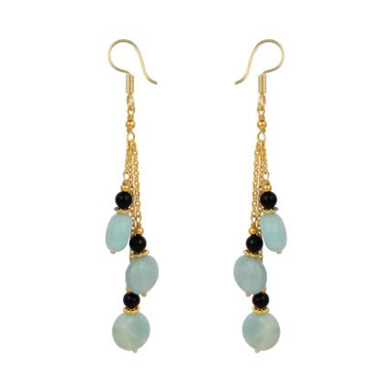 Traditional Mughal Style Black Earrings for Women