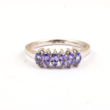 GGL Silver Tanzanite Stone Ring's