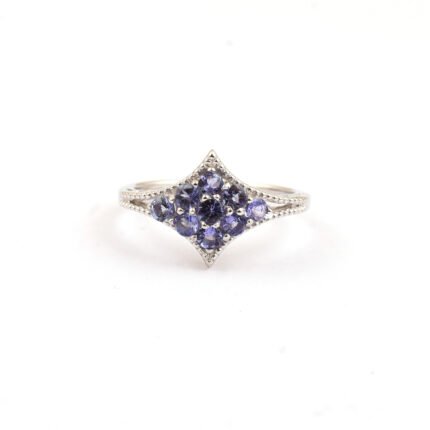 GGL Silver Tanzanite Stone Ring's