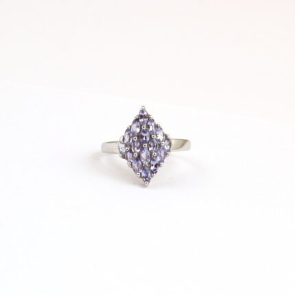 GGL Silver Tanzanite Stone Ring's