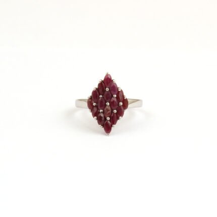 GGL Silver Ruby Stone Ring's
