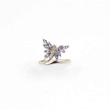 GGL Silver Tanzanite Stone Ring's