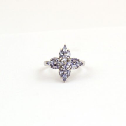 GGL Silver Tanzanite Stone Ring's