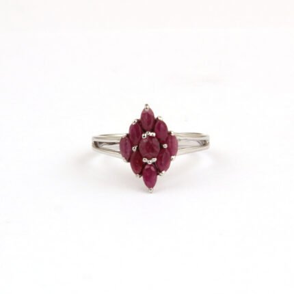GGL Silver Ruby Stone Ring's