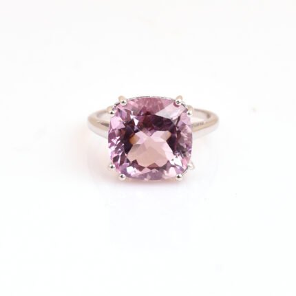 GGL Silver Pink Amethyst Stone Ring's